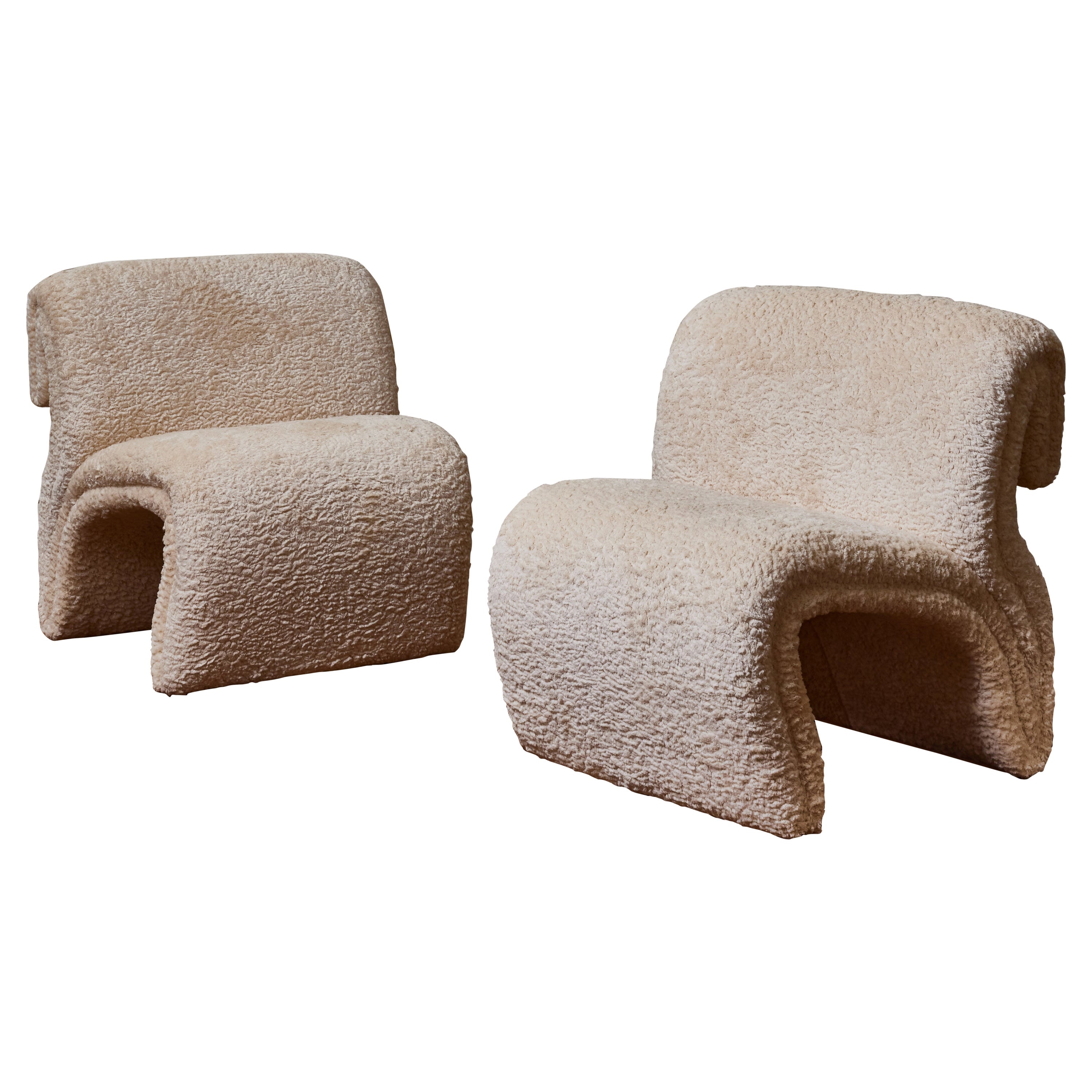 Pair of Armchairs by Studio Glustin For Sale