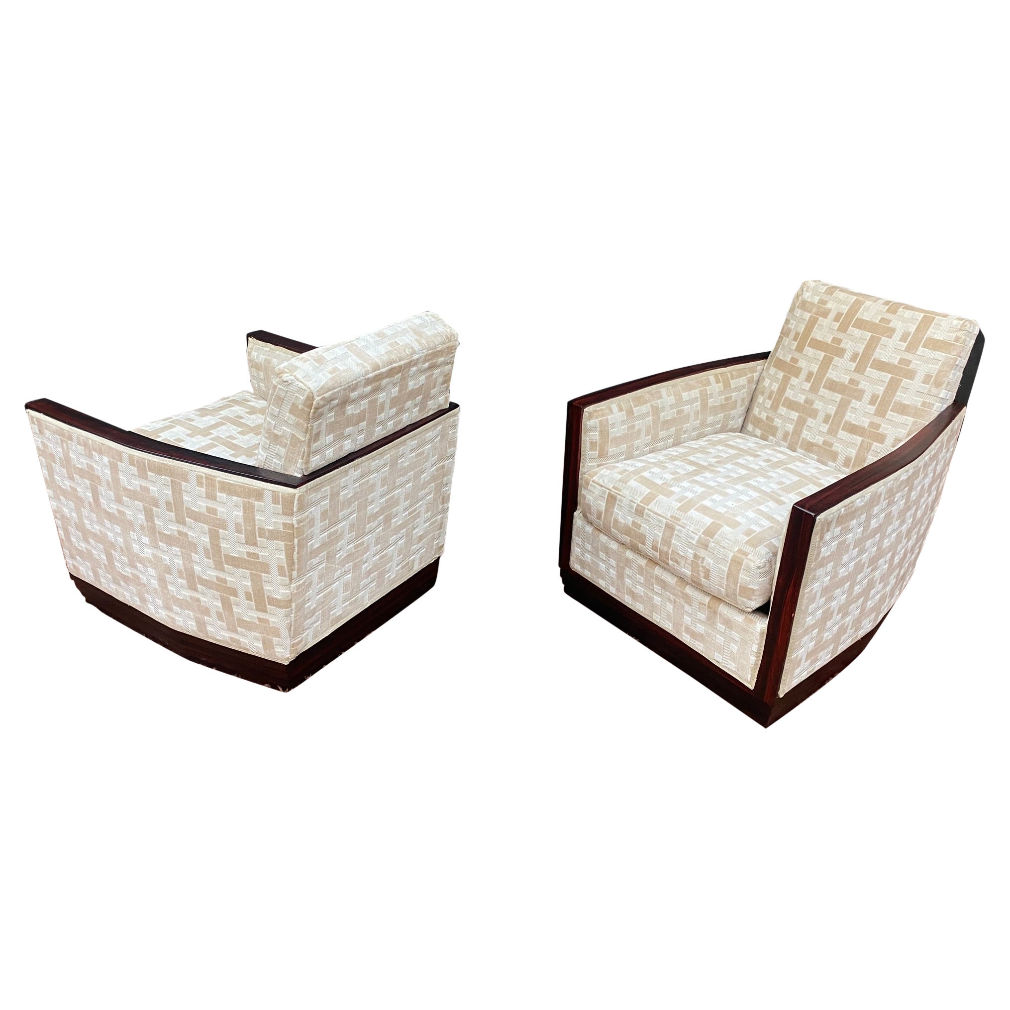 D. A. Petit & Joubert Coppia di eleganti poltrone Art Déco, 1930 circa in vendita
