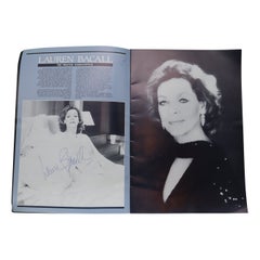 Vintage Program Autographed by Lauren Bacall