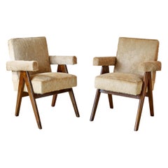 Pierre Jeanneret, PJ-SI-30-D, Committee Armchairs, A Pair, Chandigarh, C. 1955