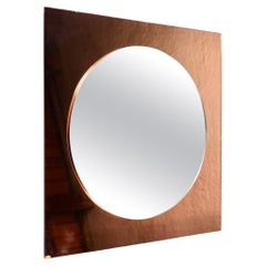 Retro Two Silverings Square Mirror from France, 1980s