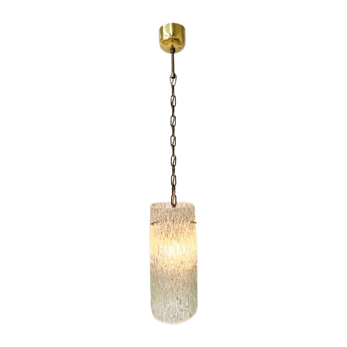 Swedish Mid-Century Modern Glass Chandelier / Pendant / Hanging Lamp, 1960s For Sale