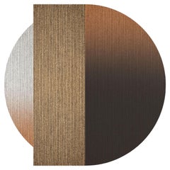 Tapis 'Flux' en Abaca, couleur 'Mahogany', Ø 350cm par Claire Vos pour Musett Design