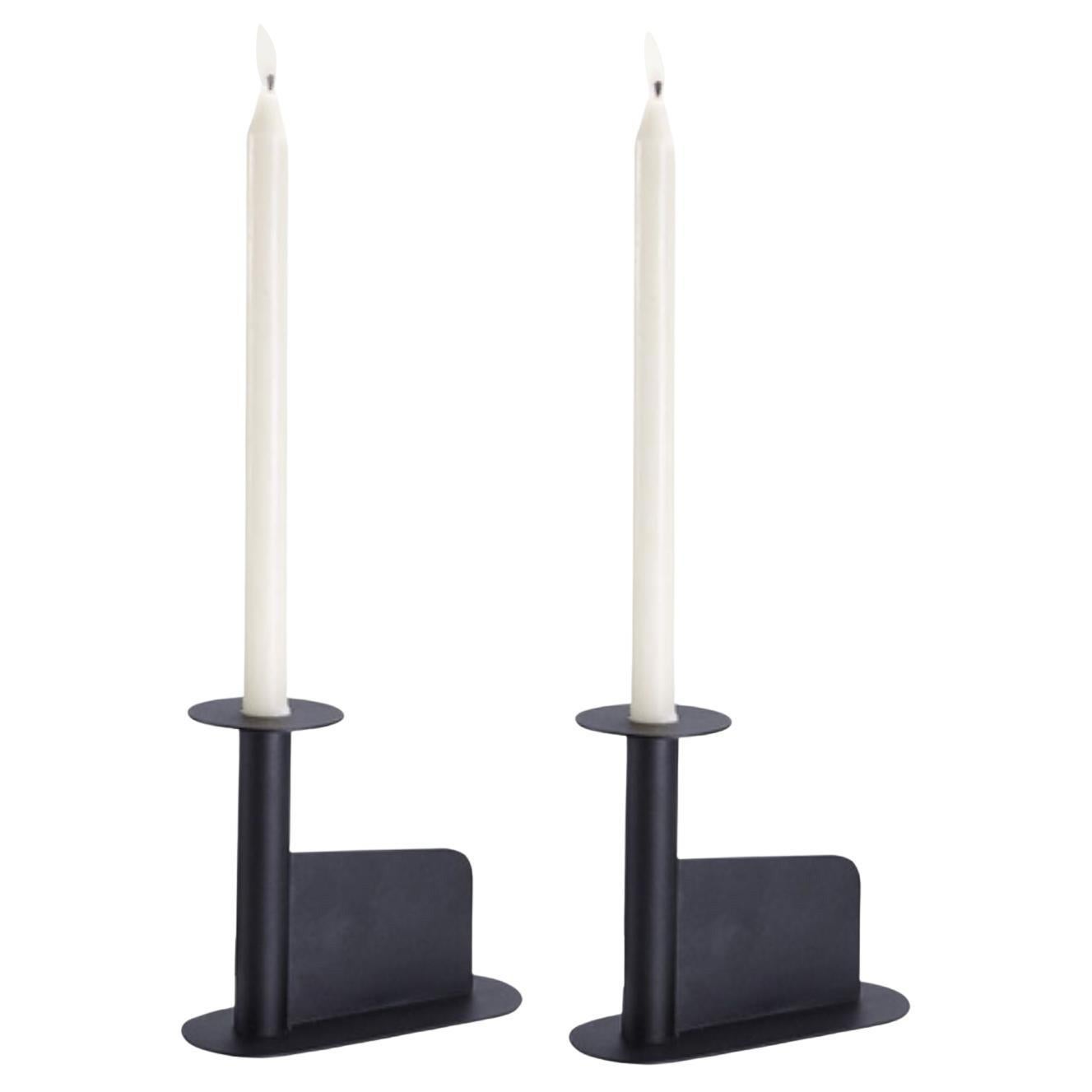 Set of 2 Small Safran Candle Holder by Radar For Sale