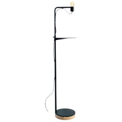 Grafit Floor Lamp with Shelf by RADAR