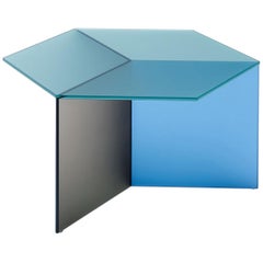 Mesa baja de cristal satinado "Isom Square", Sebastian Scherer