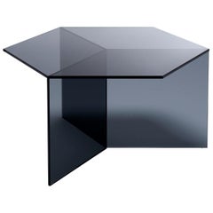 Table basse "Isom Square" en verre transparent, Sebastian Scherer