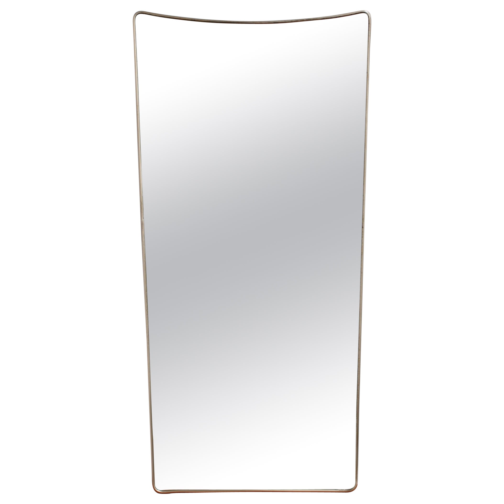 Mid-Century Italian Wall Mirror with Brass Frame 'circa 1950s' - Large For Sale