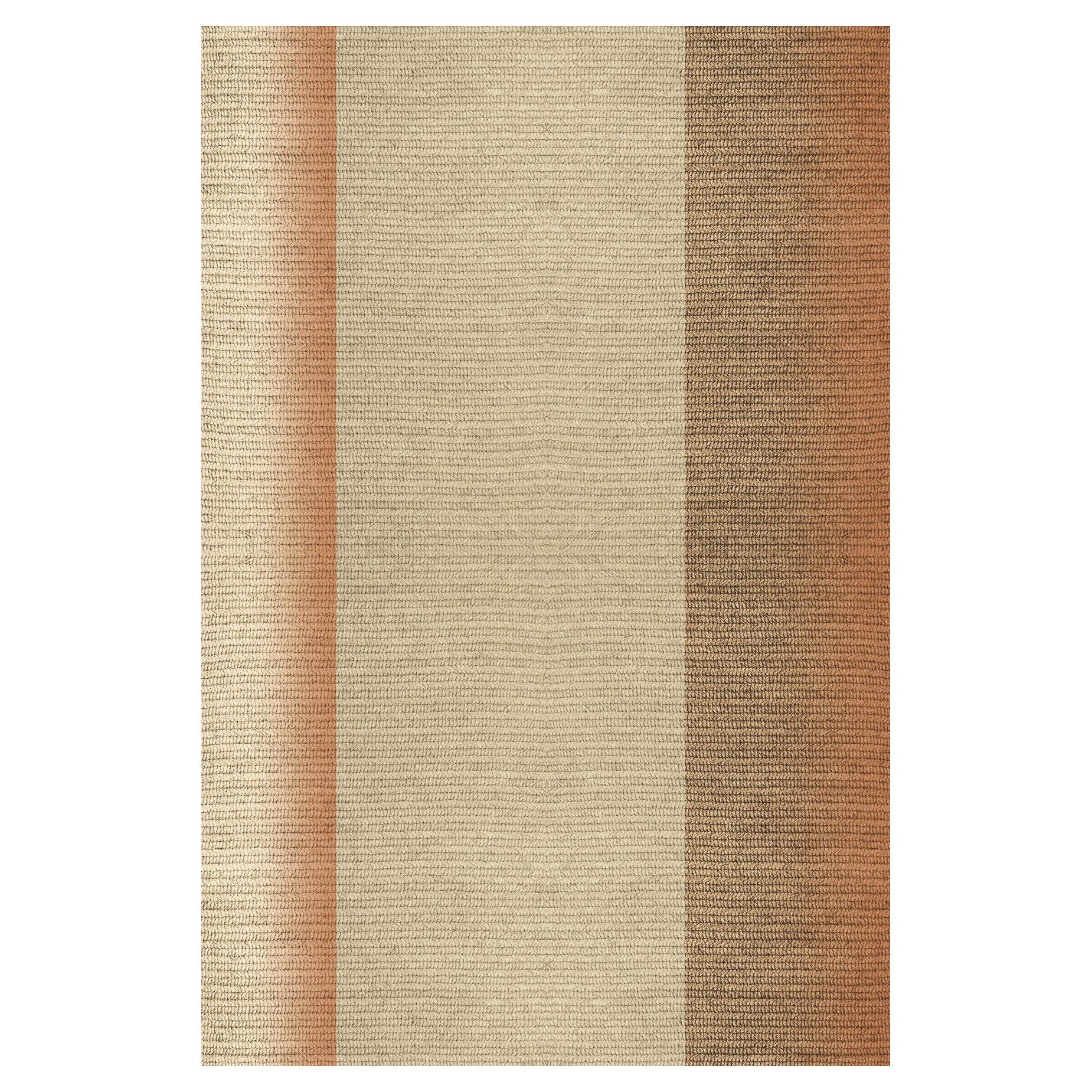 Tapis "Blur" en Abaca, Couleur "Mahogany" 200x300cm de Claire Vos pour Musett Design