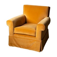 Vintage Mustard Velvet Chair