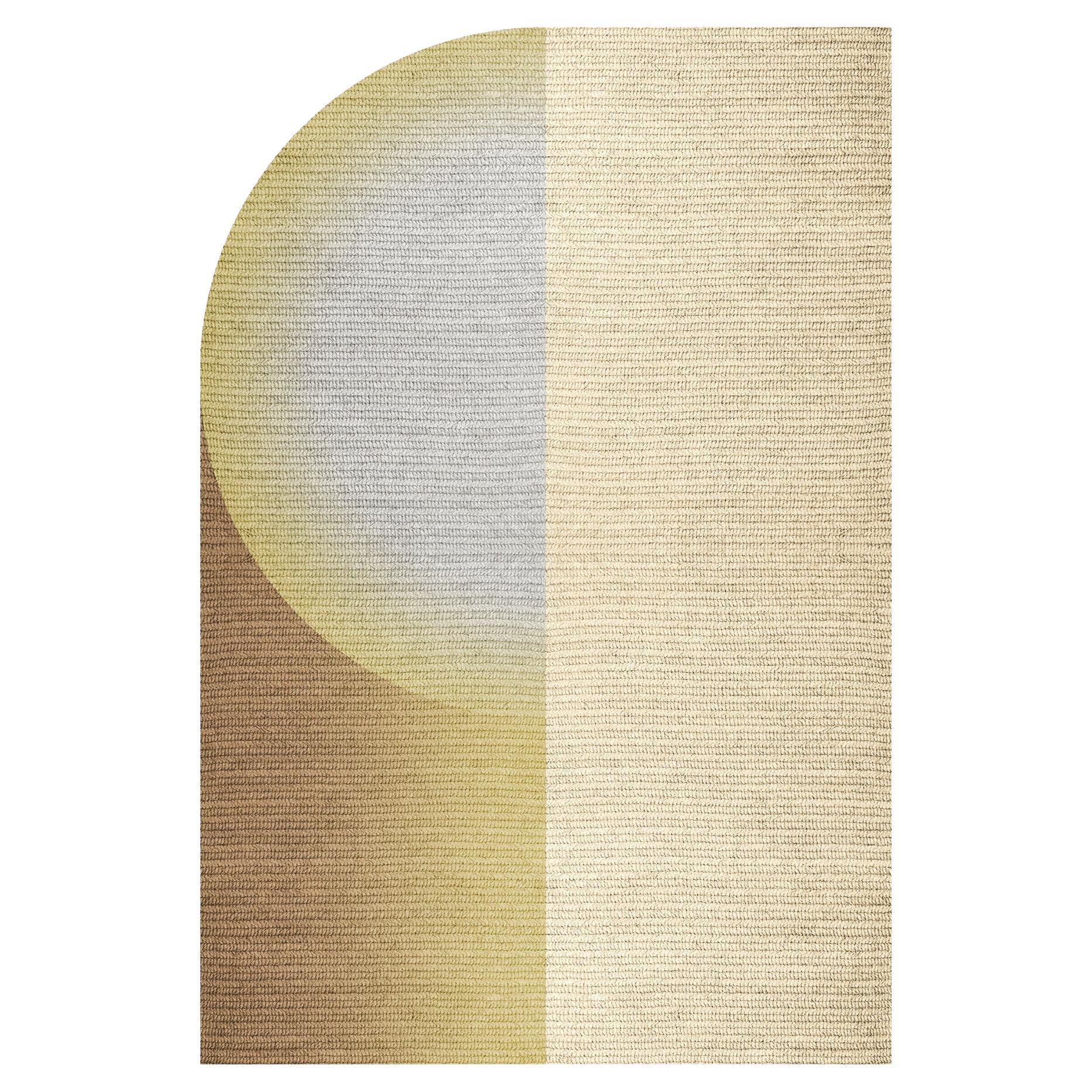 „Glow“ Teppich aus Abaca, Farbe „Pampas“, 200x300cm, von Claire Vos für Musett Design im Angebot