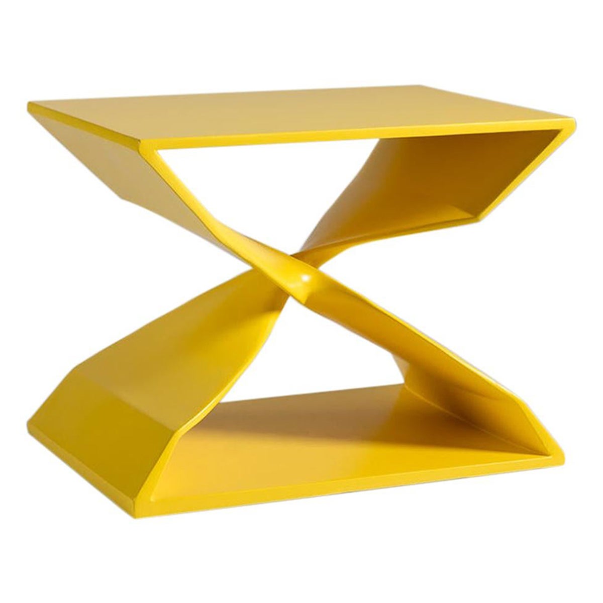 Tabouret sculptural en fibre de verre jaune Carol Egan, États-Unis, 2012