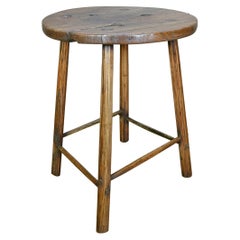 An 18th Century Welsh Ash & Elm Primitive Round Side Table