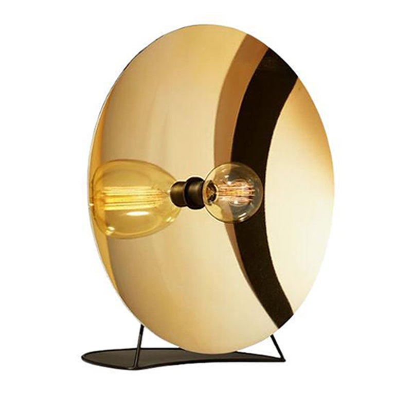 Zénith Table Light, Gold & Small by Radar For Sale