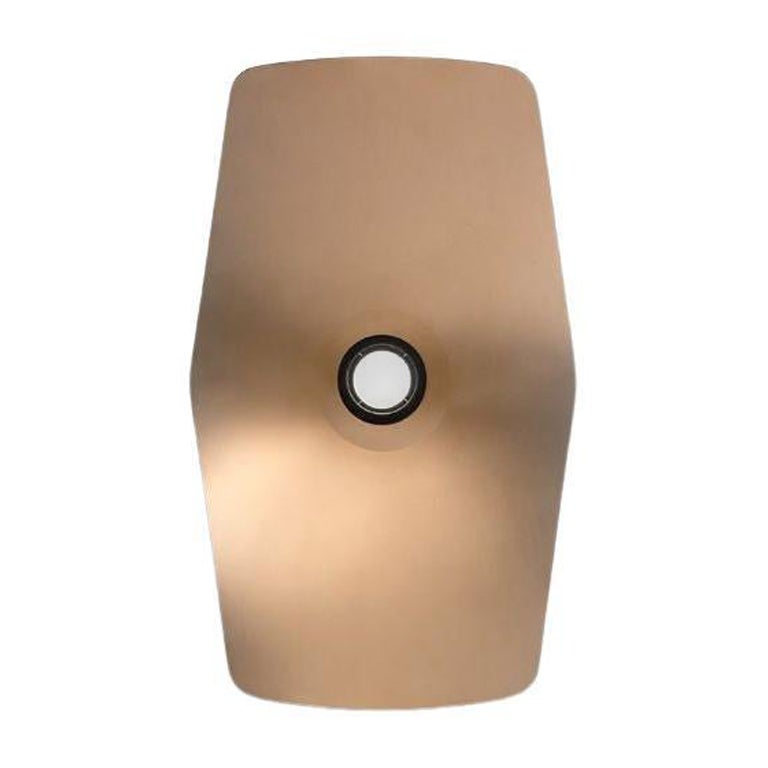 Lampe murale en bronze et verre solaire de RADAR