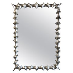 21st Century Silver French Metal Wall Glass Mirror, Miroir Corentin, Wall Décor