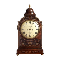 George III Mahogany English Fusee Bracket Clock by William Chater, London