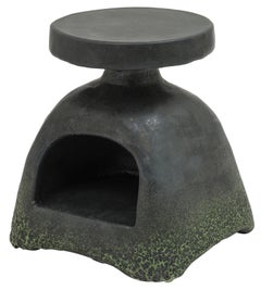 Glazed Ceramic Swivel Stool by Ellen Pong