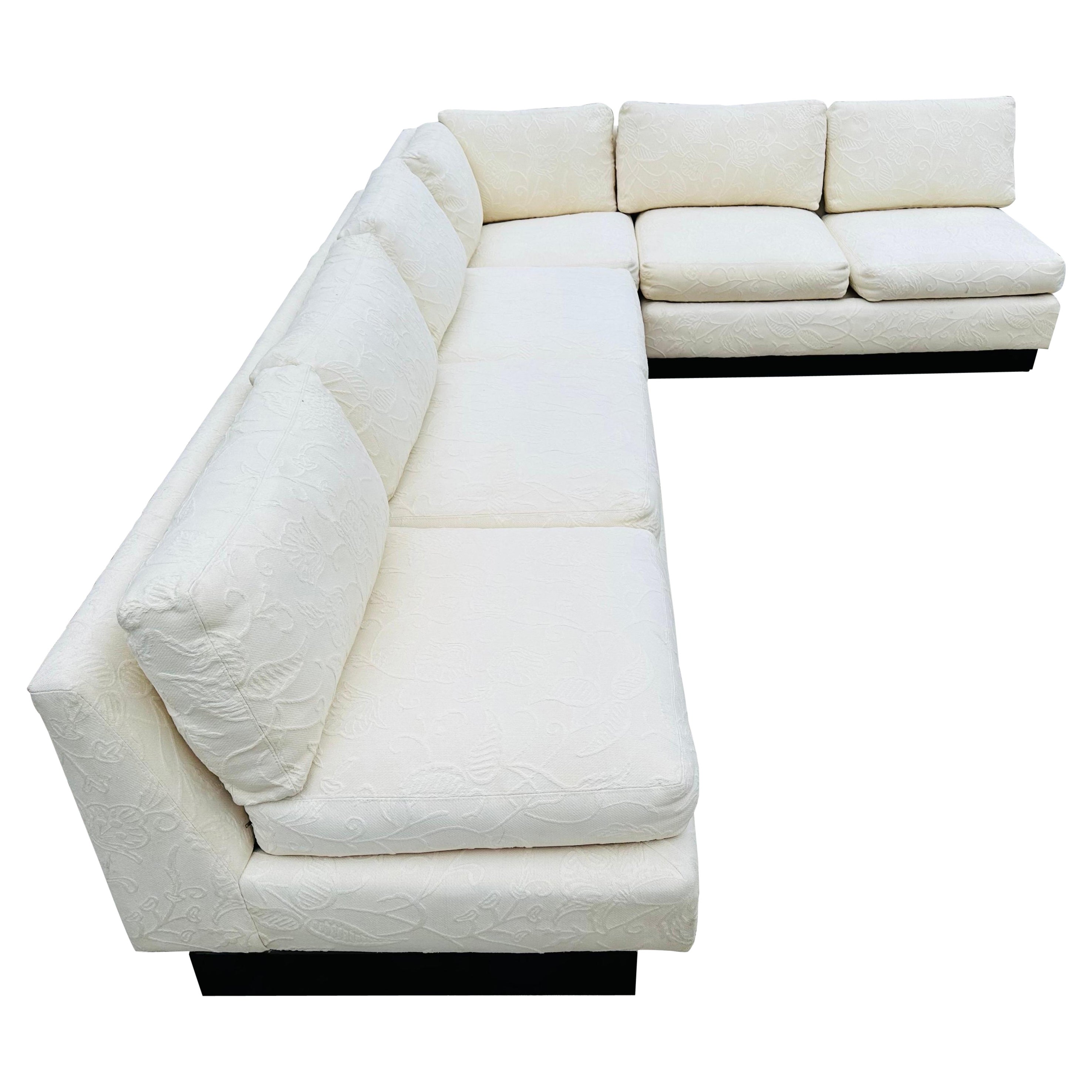Mid-Century Modern Milo Baughman Style Sectional Sofa