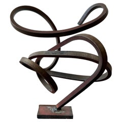 Retro Danish Abstract Steel Sculpture 1960s