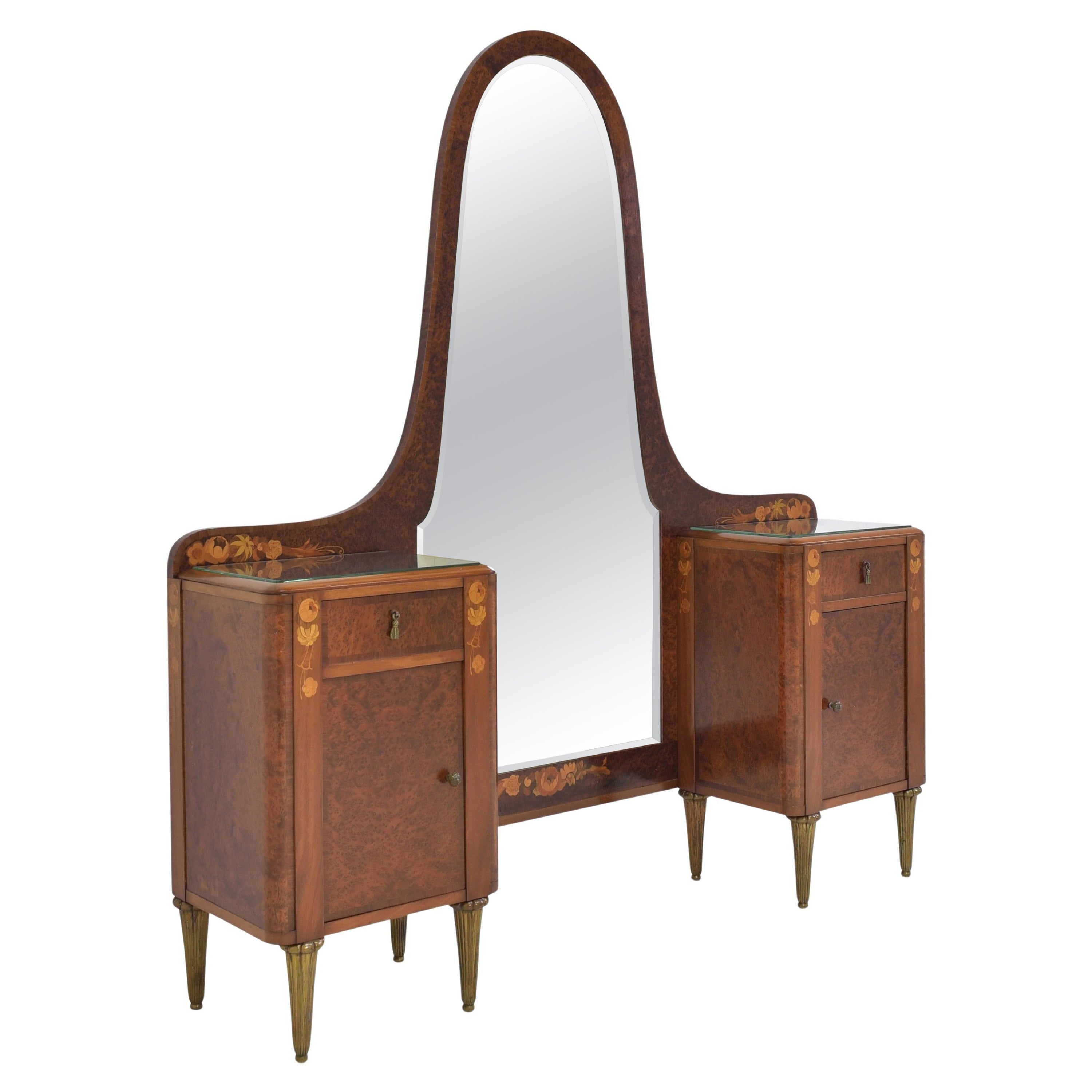 Art Deco Dressing Table / Mirror Dresser, 1925