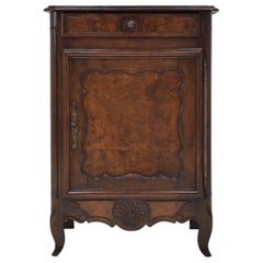 Lous Philippe Small Chest of Drawers Cabinets in Oak Burl, 1860