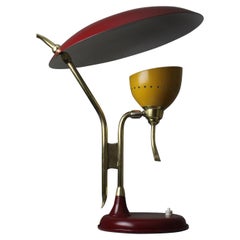 Italian Desk Lamp in Brass by Lumen Milano, 1950s