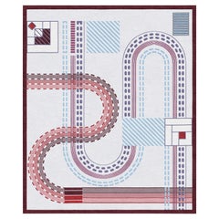 Multicolored Geometric Pattern Bright Rug Maximalism Modern, Abstraction III.IV