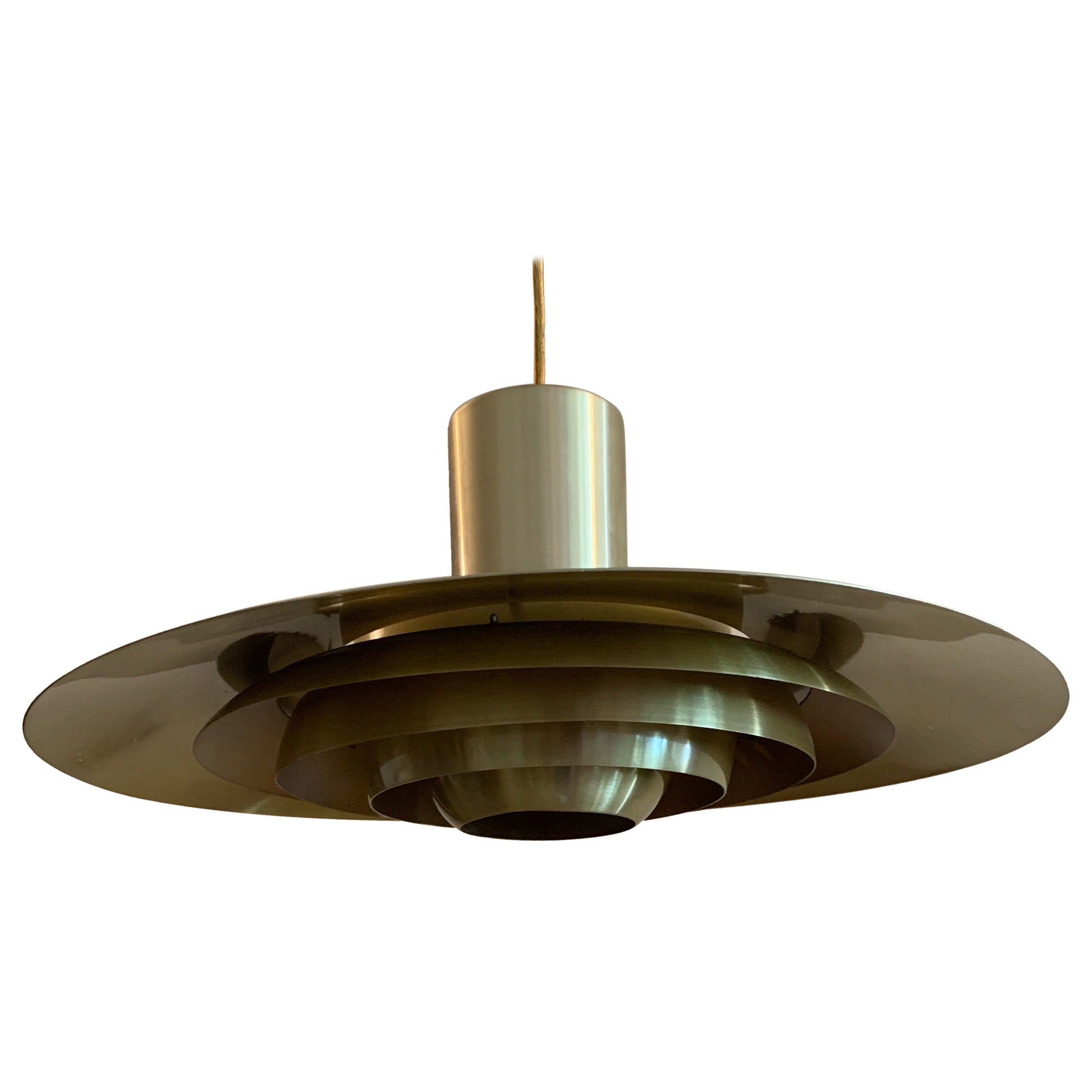 Mid-Century Modern Brass Pendant Light by Preben Fabricius and Kastholm For Sale