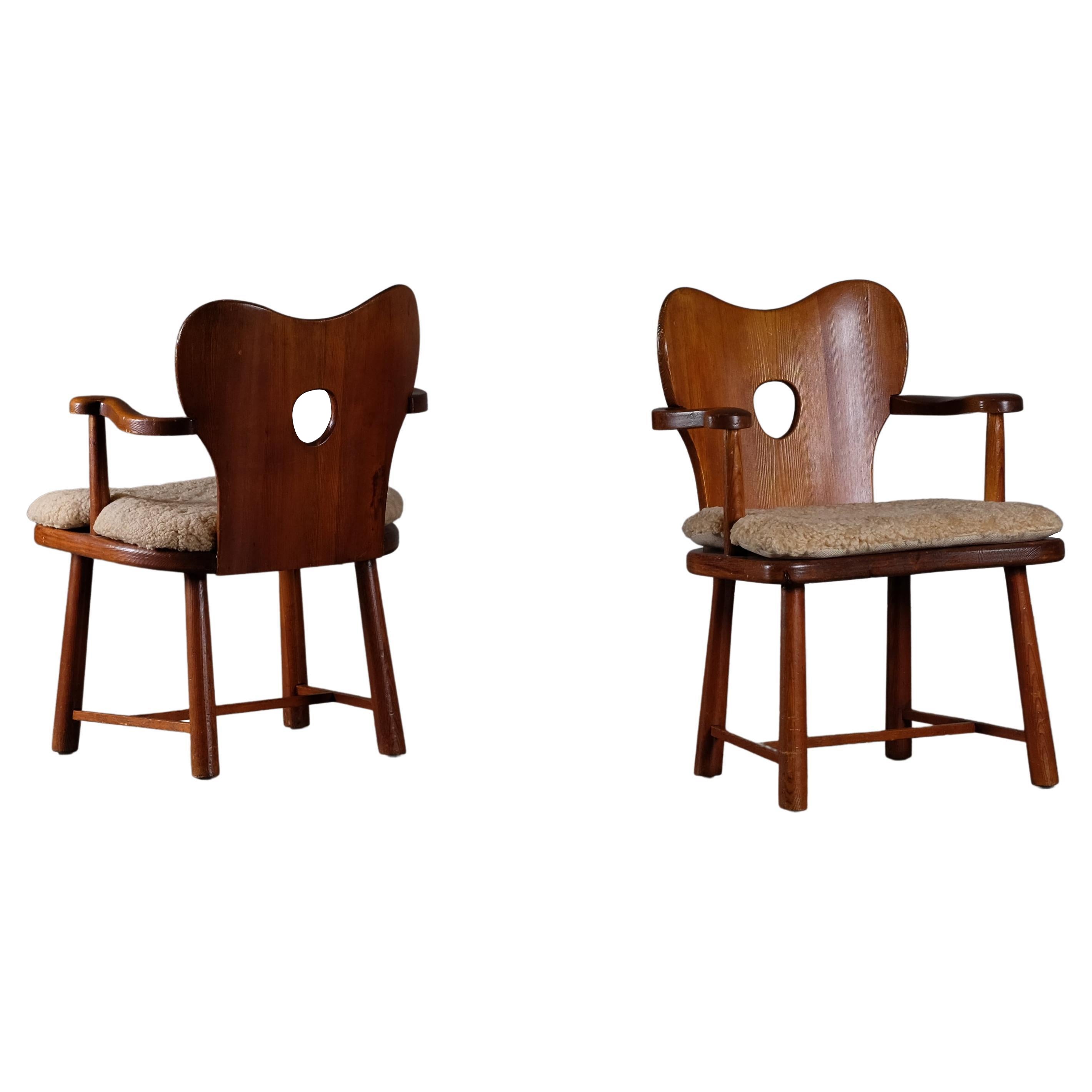 Pair of Bo Fjaestad Armchairs, Sweden, 1930s