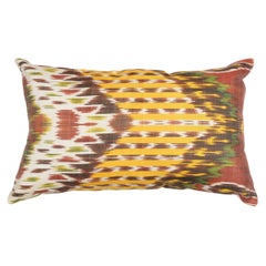 Bohemian Style Ikat Throw Pillow from Uzbekistan, Vintage Cushion Cover
