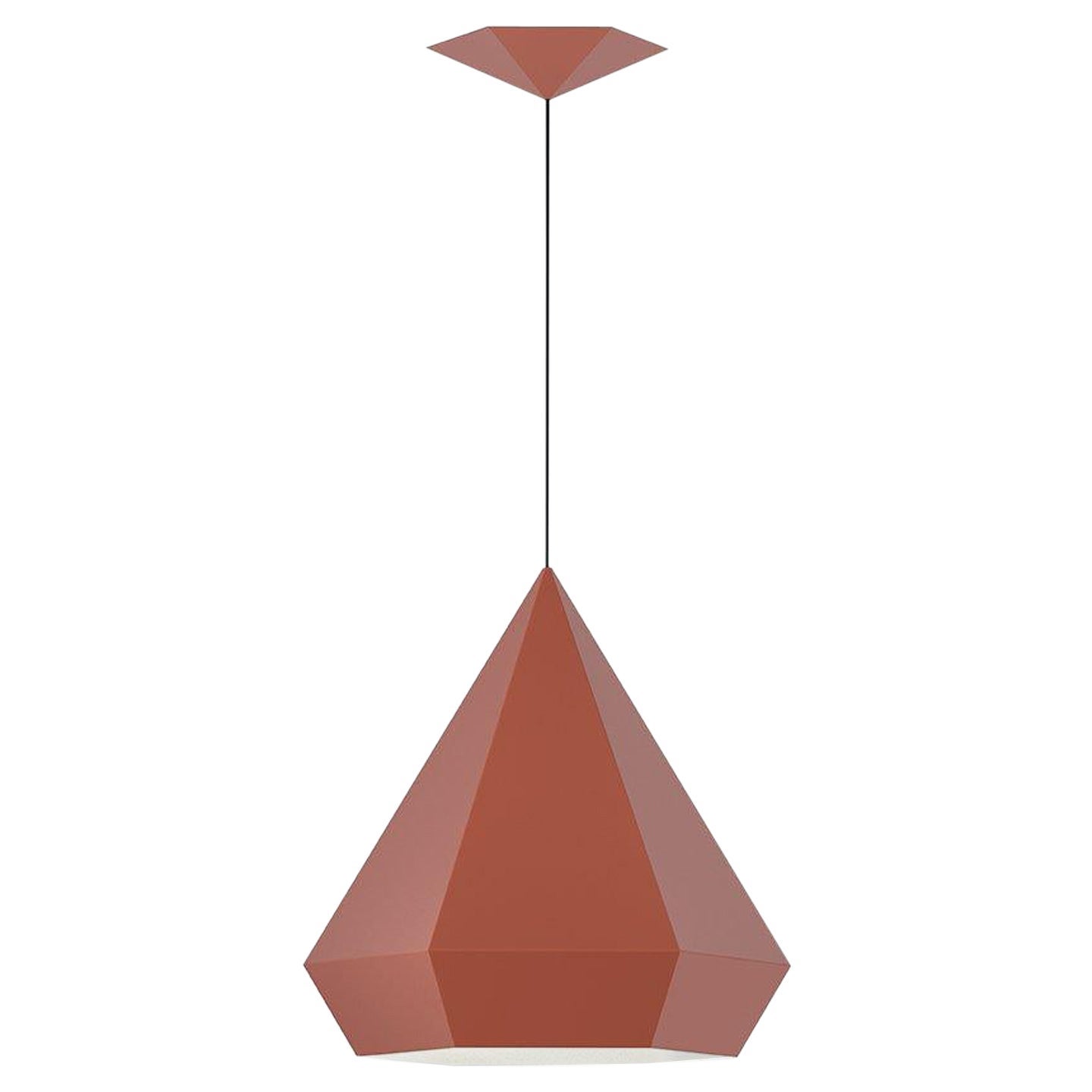 Rust Red Diamond Pendant by Sebastian Scherer For Sale