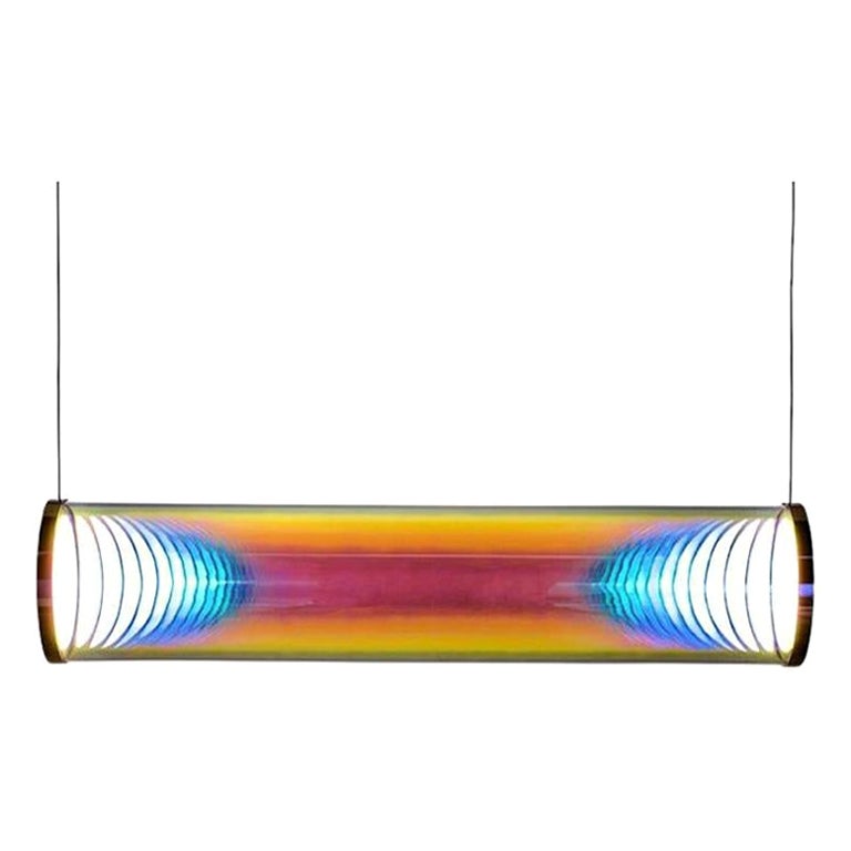 Blue-Orange Iris Tube by Sebastian Scherer For Sale