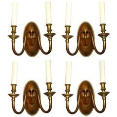 Set of Four Bronze Neoclassic Sconces 6