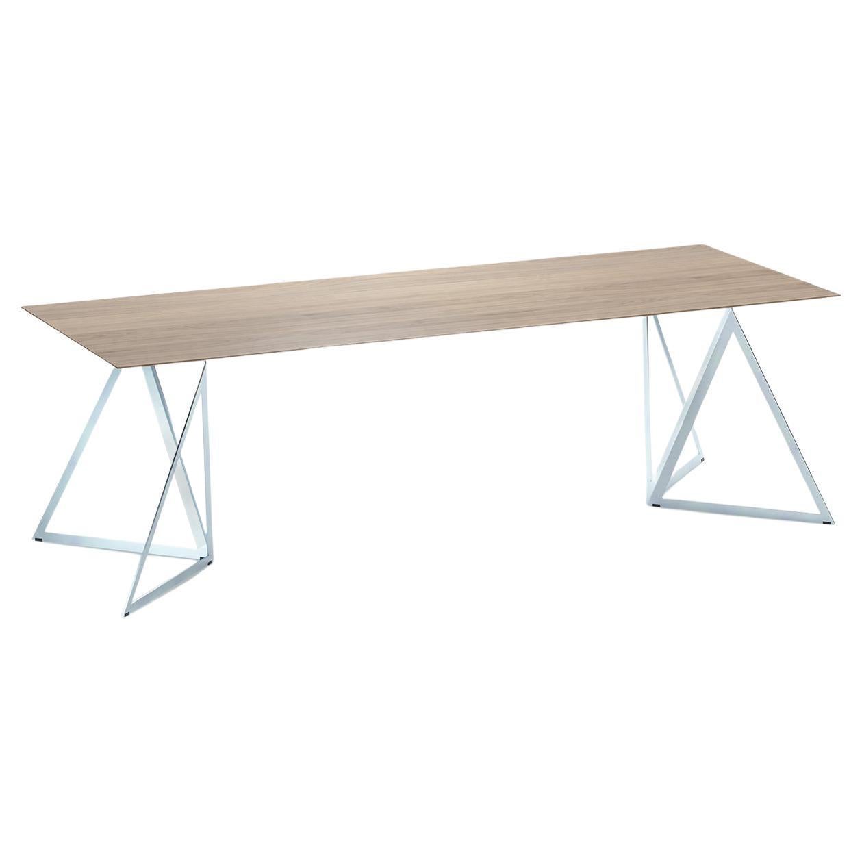 Steel Stand Table 240 Oak by Sebastian Scherer For Sale