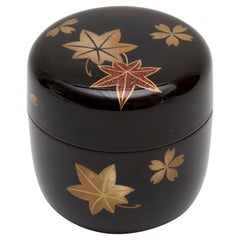 Retro Japanese Lacquered Natsume 'Tea Box'