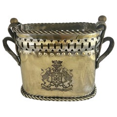English Style Double Wine Cooler w/ Coat of Arms