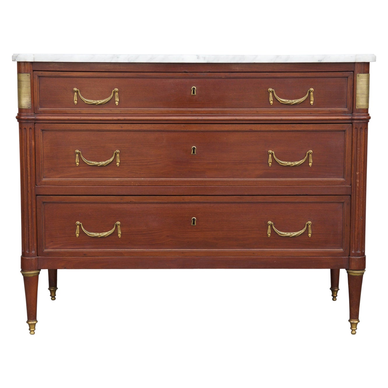 Chic Louis XVI-Style Neoclassical Commode For Sale