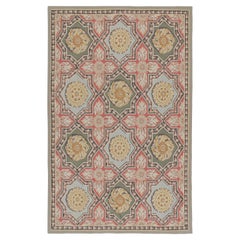 Tejido plano estilo Aubusson de Rug & Kilim con medallones y motivos florales