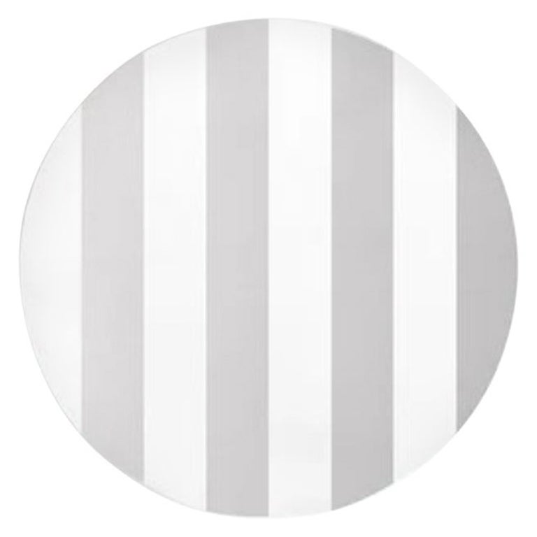 Stripe Mirror 120 Circle by Sebastian Scherer For Sale