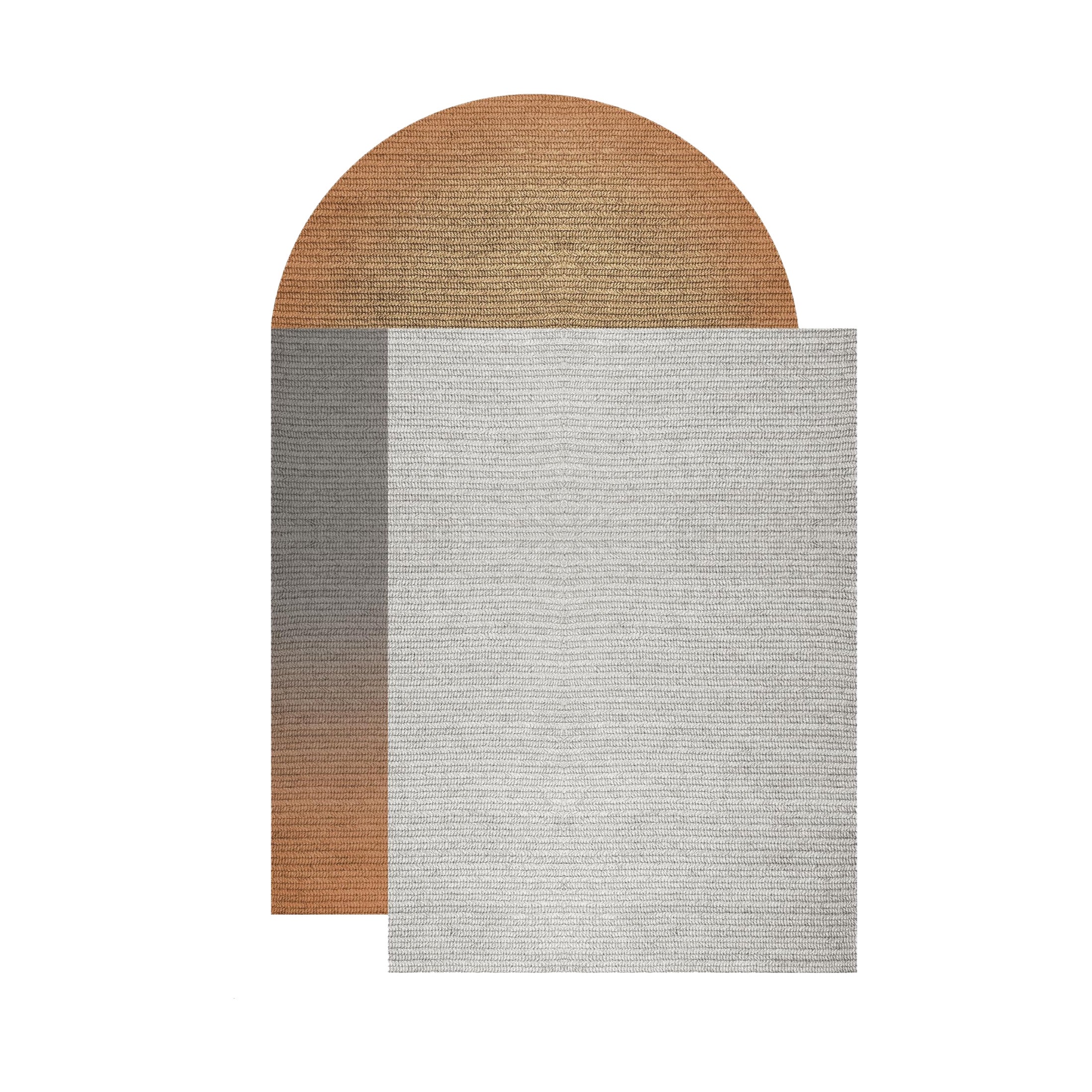 Tapis Fade en Abaca, couleur acajou, 160 x 240 cm, de Claire Vos pour Musett Design