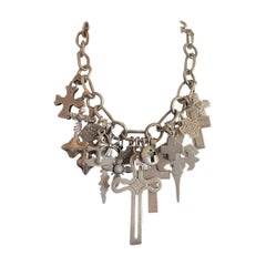 20th Century Silver Cross Necklace by Coreen Cordova of Que Milagros