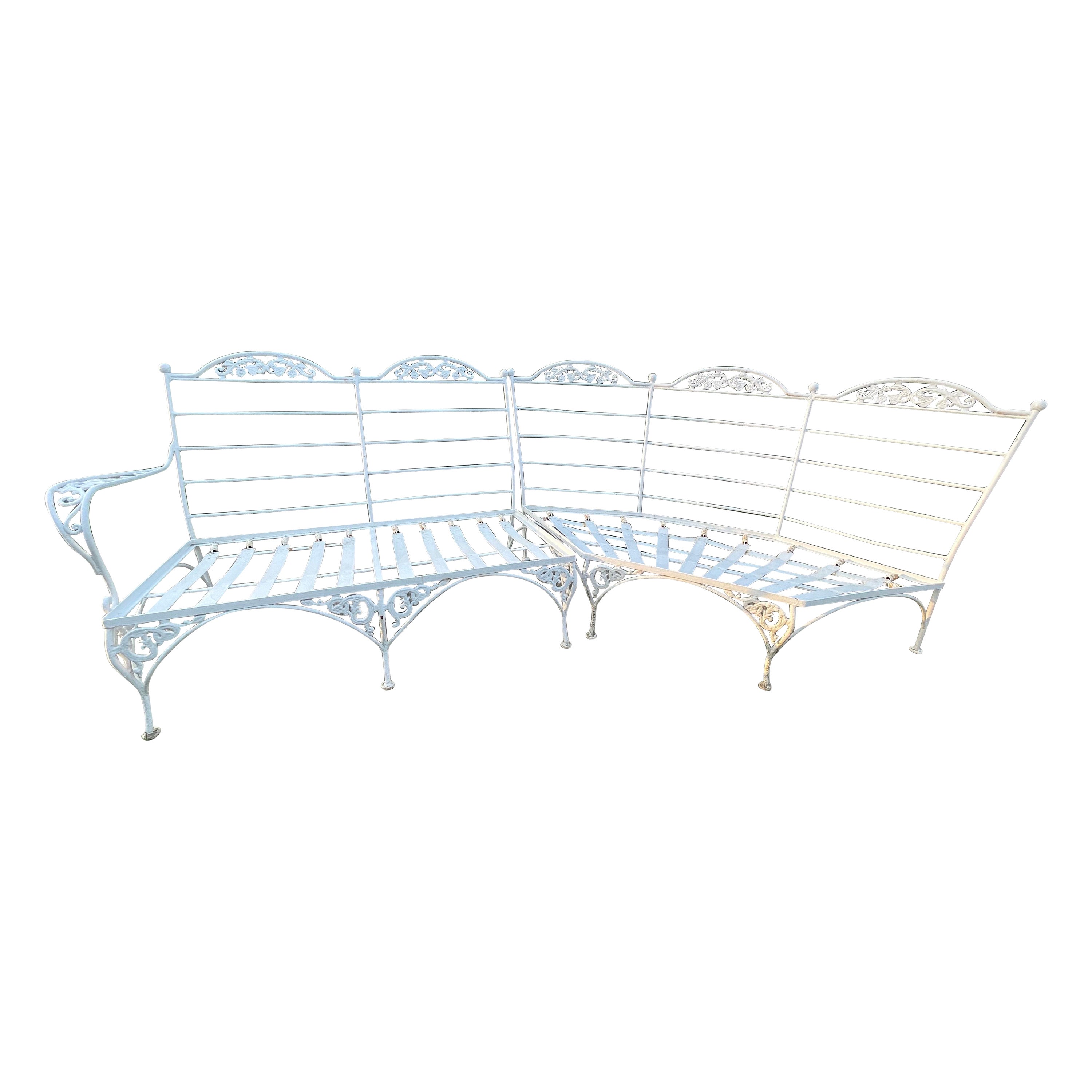 Classic SixPiece Wrought Iron Garden Set, Including Glider and Chaise