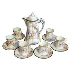 Antique Fine-China Japanese Hot Chocolate Set 