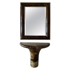Karl Springer Wall Mounted Console and Mirror