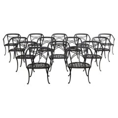Lote de 12 Sillones de Comedor Clásicos de Jardín Brown Jordan