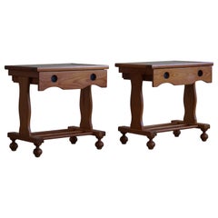 Pair of Night Stands with Drawers in Solid Pine, Denmark, Midcentury, 1960