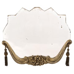 Used Early 20th Century French Silver Leaf and Patinated Art Deco Mirror