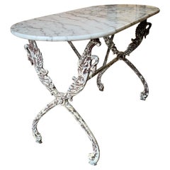Early 20th Century French Swan Bistro Garden Table
