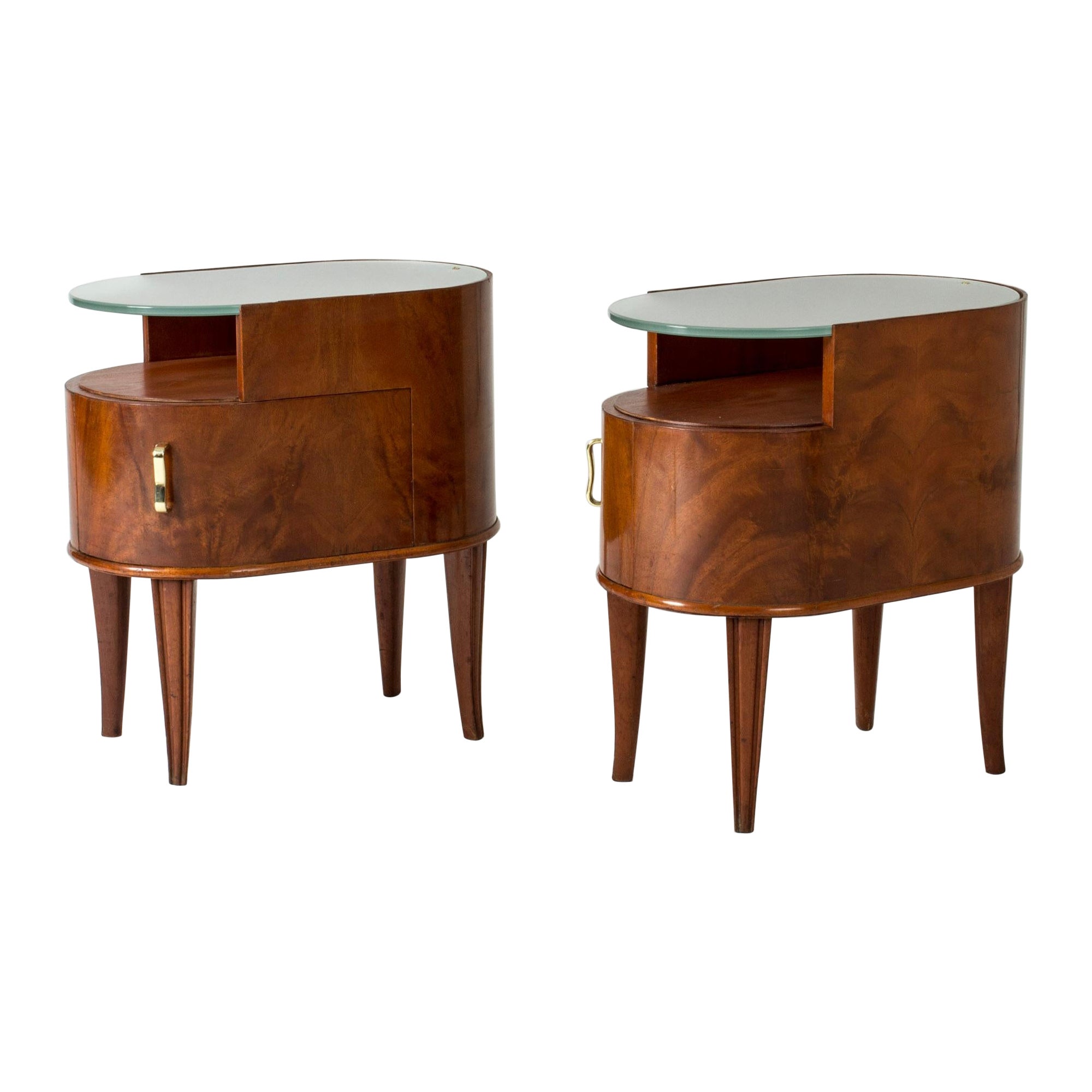 Vintage Midcentury Bedside Tables by Axel Larsson, Sweden, 1940s